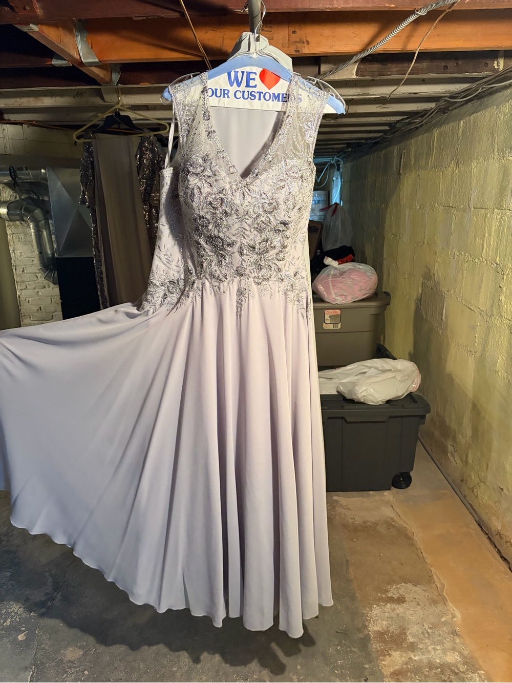 Elegant Lace Appliqué V-Neck Dress